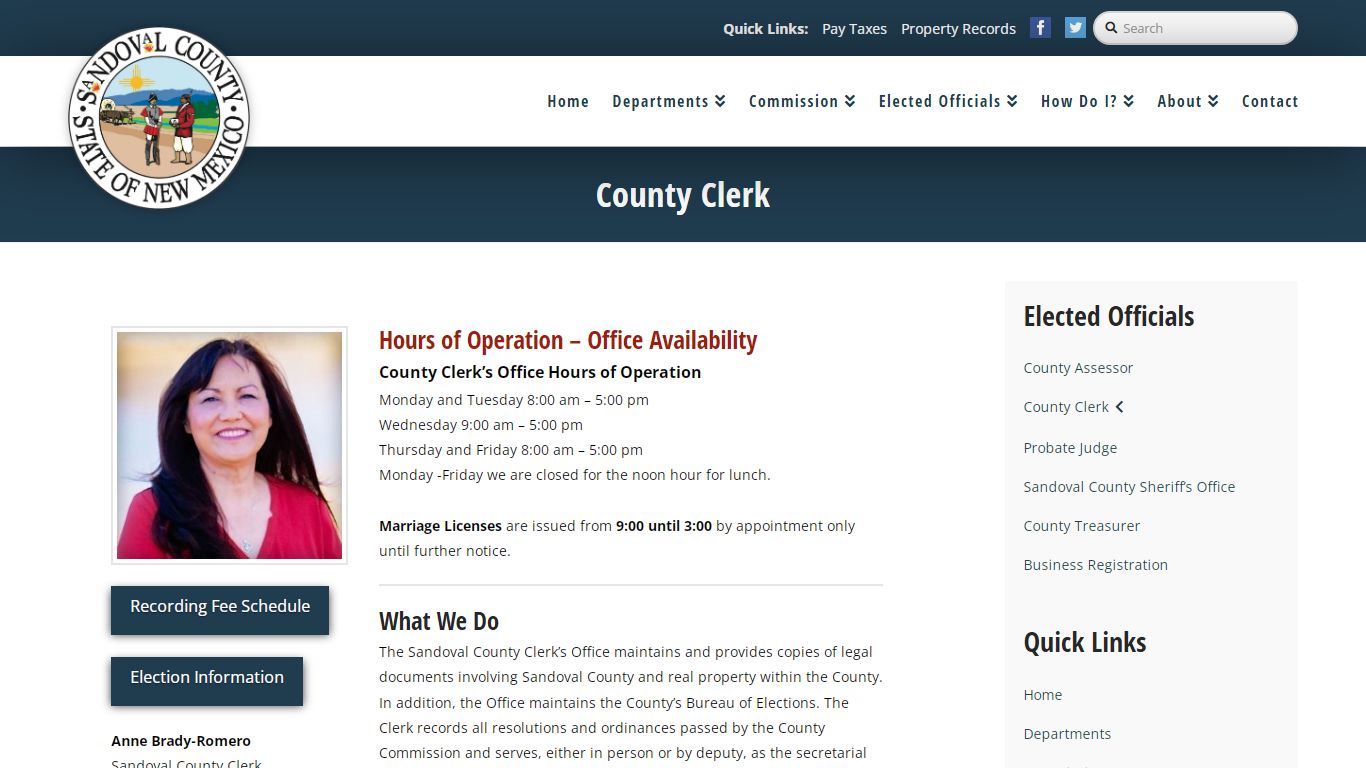 County Clerk - Sandoval County